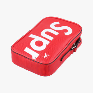 Pre-owned Louis Vuitton Danube PPM Supreme Collaboration ROUGE×white Epi M53434 shoulderbag | stylenewstar