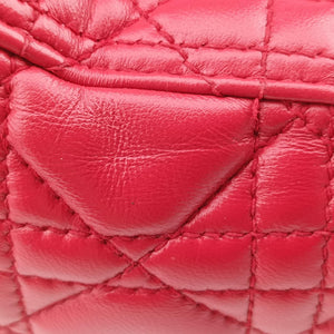 Pre-owned Christian Dior Lady Dior Red lambskin shoulderbag | stylenewstar