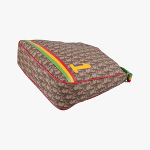 Pre-owned Christian Dior Rasta Trotter Messenger beige×Multicolour PVC coated canvas shoulderbag | stylenewstar