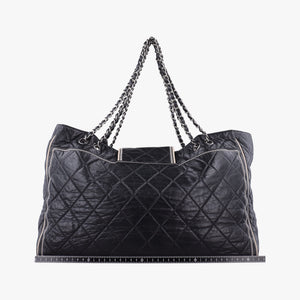 Pre-owned Chanel East West 2.55 Black Leather 37697 shoulderbag | stylenewstar