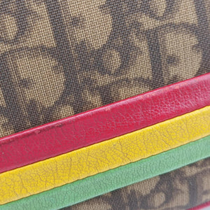 Secondhand Christian Dior Rasta Trotter Messenger beige×Multicolour PVC coated canvas shoulderbag | stylenewstar
