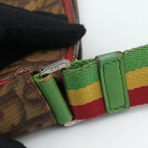 Secondhand Christian Dior Rasta Trotter Messenger beige×Multicolour PVC coated canvas shoulderbag | stylenewstar