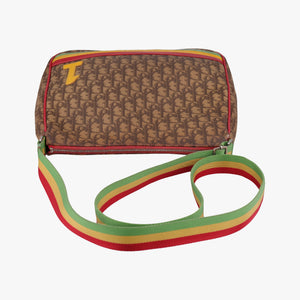 Secondhand Christian Dior Rasta Trotter Messenger beige×Multicolour PVC coated canvas shoulderbag | stylenewstar