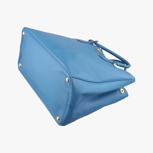 Pre-owned Prada Galleria Blue SAFFIANO Leather BN1786 handbag | stylenewstar