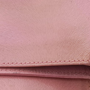 Pre-owned Fendi Logo flap bag Pink Leather 8BN116 handbag | stylenewstar