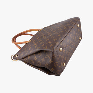 Pre-owned Louis Vuitton PALLAS brown×CERISE Monogram Canvas×calf leather M41175 handbag | stylenewstar