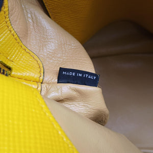 Secondhand Prada Cuir Top Handle Yellow SAFFIANO Leather BL0902 handbag | stylenewstar
