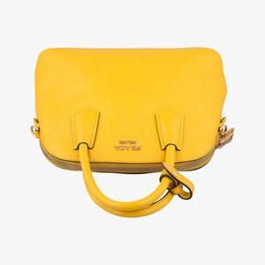 Secondhand Prada Cuir Top Handle Yellow SAFFIANO Leather BL0902 handbag | stylenewstar