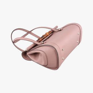 Pre-owned Gucci Bamboo Bullet Pink Leather 338989 shoulderbag | stylenewstar