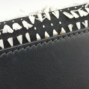 Vintage Dolce & Gabbana SICILY Black×white Canvas × Leather shoulderbag | stylenewstar