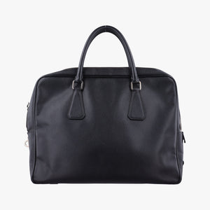Secondhand Prada business bag briefcase Black SAFFIANO Leather 2VE363 handbag | stylenewstar