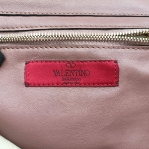 Pre-owned Valentino Rockstud PinkBrown Leather shoulderbag | stylenewstar