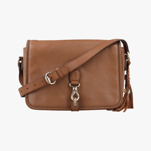 Pre-owned Gucci Marrakech Messenger Brown leather 257024 shoulderbag | stylenewstar