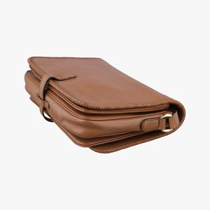 Pre-owned Gucci Marrakech Messenger Brown leather 257024 shoulderbag | stylenewstar