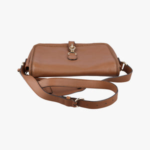 Pre-owned Gucci Marrakech Messenger Brown leather 257024 shoulderbag | stylenewstar