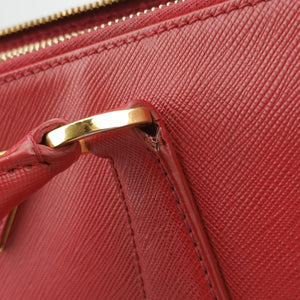 Pre-owned Prada Galleria Red SAFFIANO Leather BN1786 handbag | stylenewstar