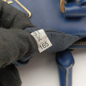 Secondhand Prada Galleria Blue SAFFIANO Leather BN1786 handbag | stylenewstar