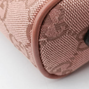 Pre-owned Gucci OPHIDIA Pink canvas×leather 574493 shoulderbag | stylenewstar