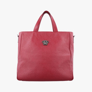 Pre-owned VERSACE Medusa Red Leather handbag | stylenewstar