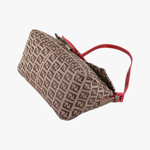Pre-owned Fendi Baguette Camel Canvas 8BR180 handbag | stylenewstar