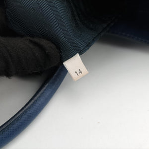 Pre-owned Prada Galleria Blue SAFFIANO Leather BN2274 handbag | stylenewstar