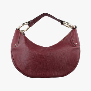 Vintage Gucci Bamboo Ring Hobo Bordeaux Leather 211519 handbag | stylenewstar