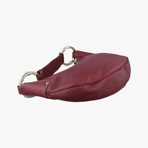 Vintage Gucci Bamboo Ring Hobo Bordeaux Leather 211519 handbag | stylenewstar