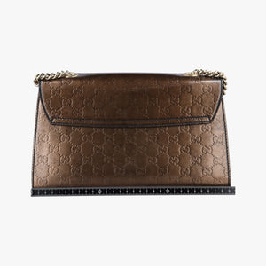 Pre-owned Gucci Emily Golden Patent 295402 shoulderbag | stylenewstar