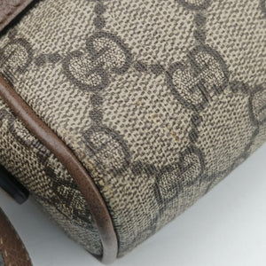 Pre-owned Gucci OPHIDIA Beige x Brown PVC coated canvas×leather 517350 shoulderbag | stylenewstar