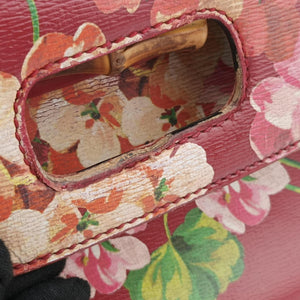 Pre-owned Gucci Bamboo Daily red×Multicolour Leather 370831 handbag | stylenewstar
