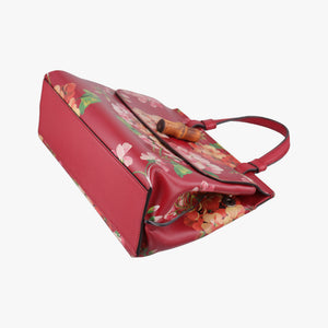 Pre-owned Gucci Bamboo Daily red×Multicolour Leather 370831 handbag | stylenewstar