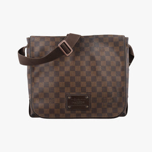 Pre-owned Louis Vuitton BROOKLYN MM EBENE Damier Canvas N51211 shoulderbag | stylenewstar