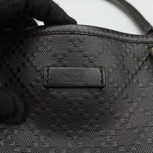 Pre-owned Gucci Diamante tote Dark Brown leather 223668 handbag | stylenewstar