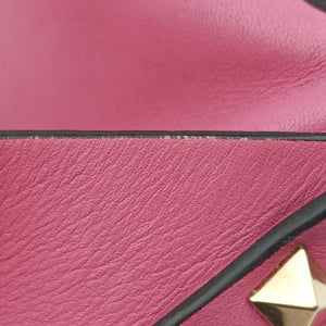 Pre-owned Valentino Rockstud Pink Leather backpack/rucksack | stylenewstar