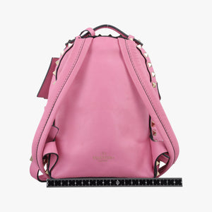 Pre-owned Valentino Rockstud Pink Leather backpack/rucksack | stylenewstar