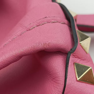 Pre-owned Valentino Rockstud Pink Leather backpack/rucksack | stylenewstar