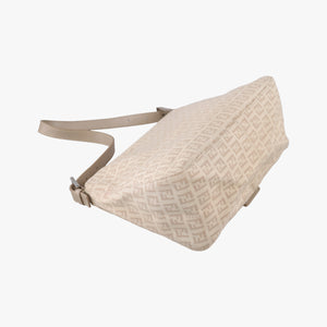 Vintage Fendi Mama Baguette Zucchino Beige canvas× Leather 8BR001 handbag | stylenewstar