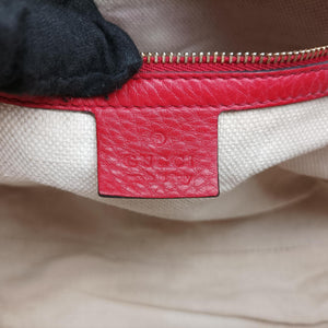 Pre-owned Gucci Soho Red Leather 369176 shoulderbag | stylenewstar