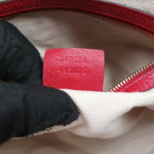 Pre-owned Gucci Soho Red Leather 369176 shoulderbag | stylenewstar