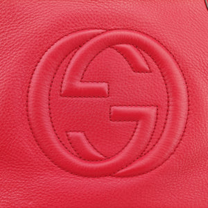 Pre-owned Gucci Soho Red Leather 369176 shoulderbag | stylenewstar