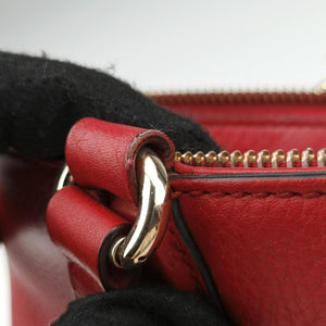 Pre-owned Gucci Soho Red Leather 369176 shoulderbag | stylenewstar