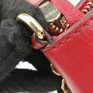 Pre-owned Gucci Soho Red Leather 369176 shoulderbag | stylenewstar