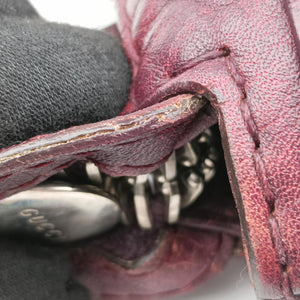 Secondhand Gucci Medium Bamboo Burgundy Leather 232959 handbag | stylenewstar