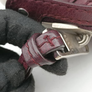 Secondhand Gucci Medium Bamboo Burgundy Leather 232959 handbag | stylenewstar