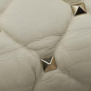 Pre-owned Valentino CANDYSTUD White Leather shoulderbag | stylenewstar