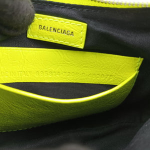 Pre-owned Balenciaga Le Cagole Green lambskin shoulderbag | stylenewstar