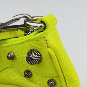 Pre-owned Balenciaga Le Cagole Green lambskin shoulderbag | stylenewstar