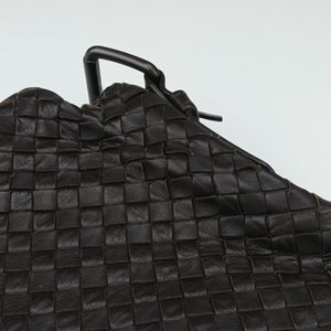 Pre-owned Bottega Veneta Intrecciato Brown lambskin shoulderbag | stylenewstar