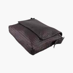 Pre-owned Bottega Veneta Intrecciato Brown lambskin shoulderbag | stylenewstar