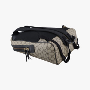 Pre-owned Gucci Kingsnake Print Brown PVC coated canvas×leather 419584 backpack/rucksack | stylenewstar